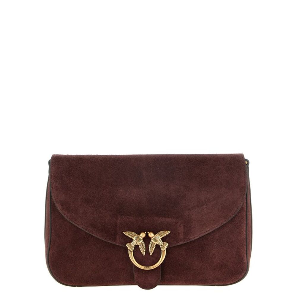 PINKO Bordeaux Calfskin Crossbody Women's Bag